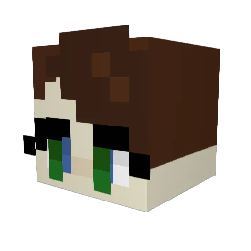NumberHorse Minecraft avatar head, 3D render