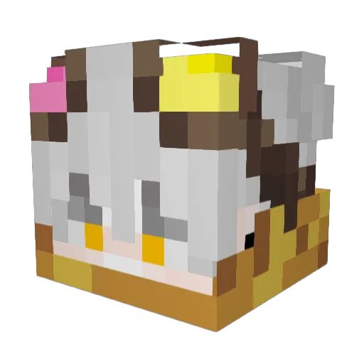 NumberSixT Minecraft avatar head, 3D render