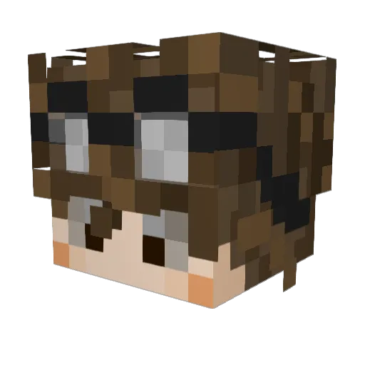 Numbibe Minecraft avatar head, 3D render