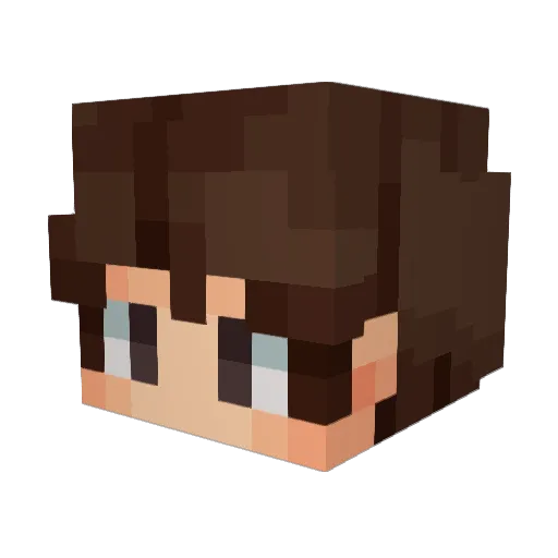 Numbles Minecraft avatar head, 3D render