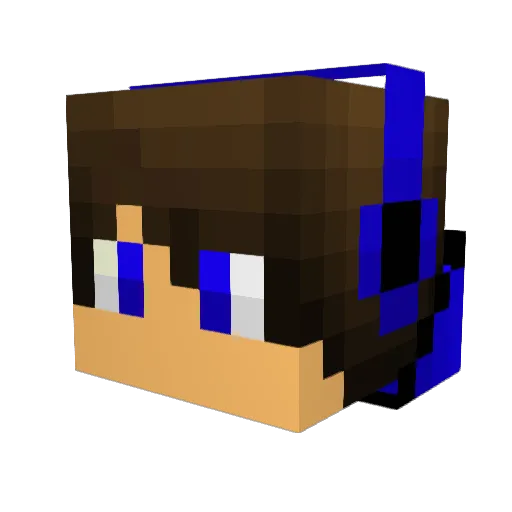 Numbr_X Minecraft avatar head, 3D render