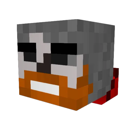 Numelu Minecraft avatar head, 3D render