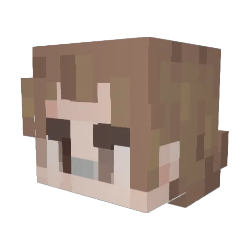 Numeric_Tulip Minecraft avatar head, 3D render