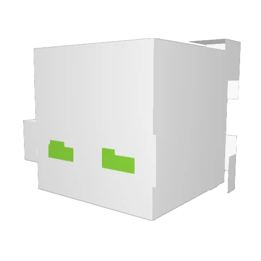 Numerics Minecraft avatar head, 3D render