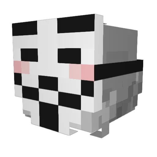 NumeriusTheCat Minecraft avatar head, 3D render