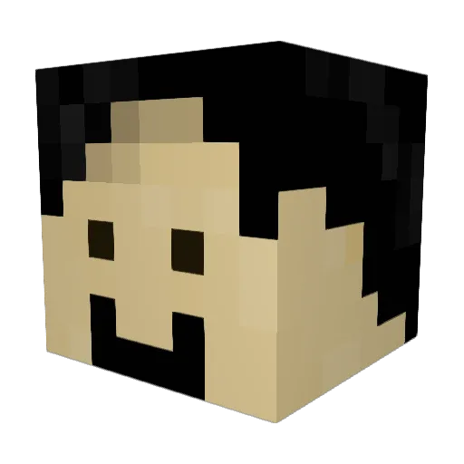 Numerixx Minecraft avatar head, 3D render