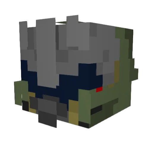 NumerousColours Minecraft avatar head, 3D render