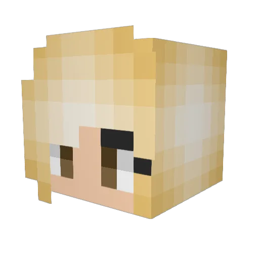 Nummelluff Minecraft avatar head, 3D render