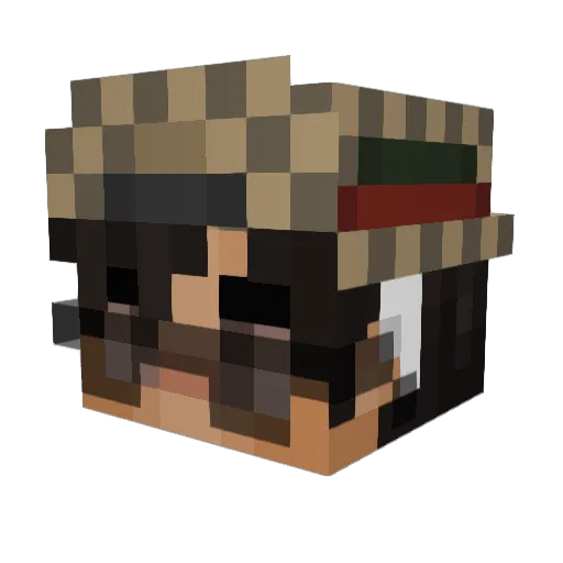Numxrooo19 Minecraft avatar head, 3D render