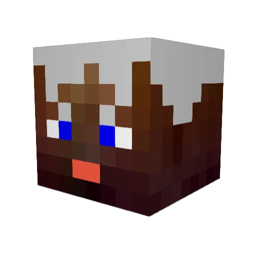 NunFun Minecraft avatar head, 3D render