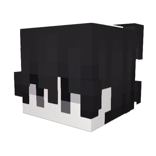 Nunai Minecraft avatar head, 3D render