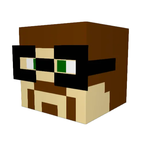 NunamedDragon Minecraft avatar head, 3D render