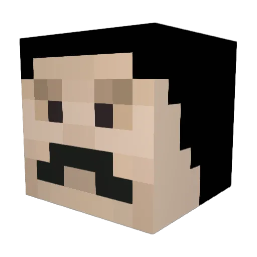 Nunchuck_V Minecraft avatar head, 3D render