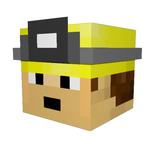Nunchuk___ Minecraft avatar head, 3D render