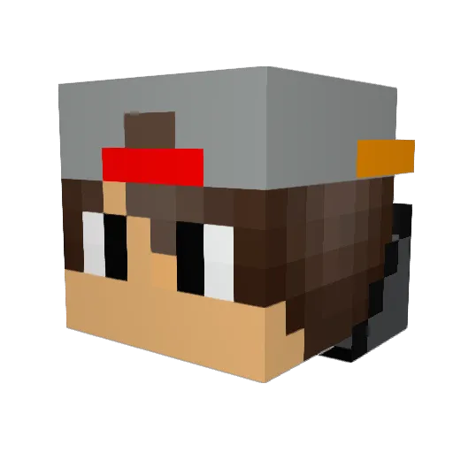 NuneS77 Minecraft avatar head, 3D render