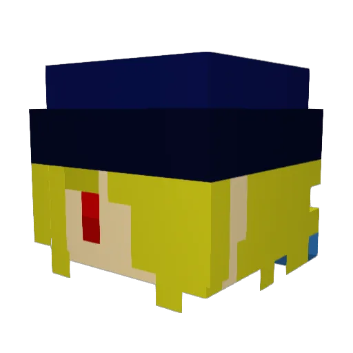 NunicoBr Minecraft avatar head, 3D render