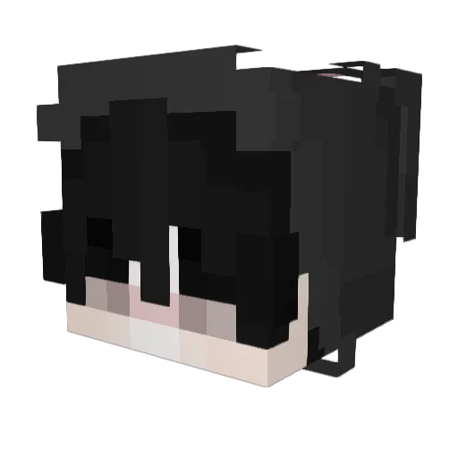 Nunij Minecraft avatar head, 3D render