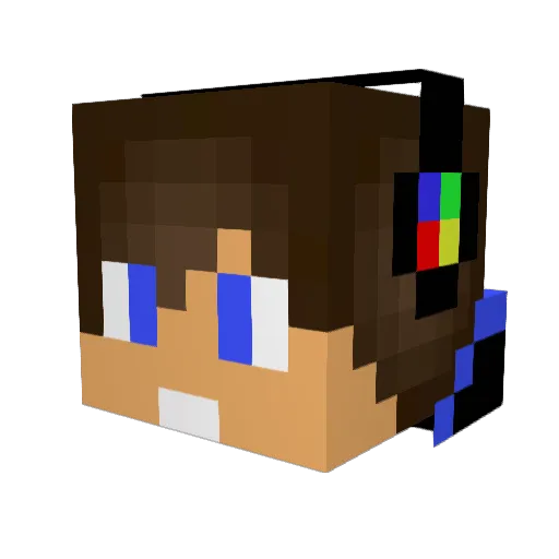 Nunnes_ Minecraft avatar head, 3D render