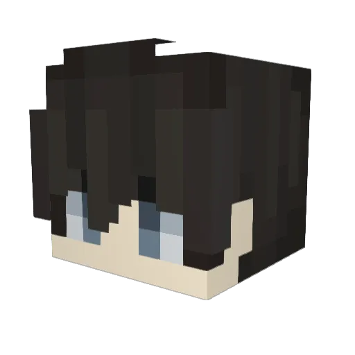 NunnoHarvi Minecraft avatar head, 3D render
