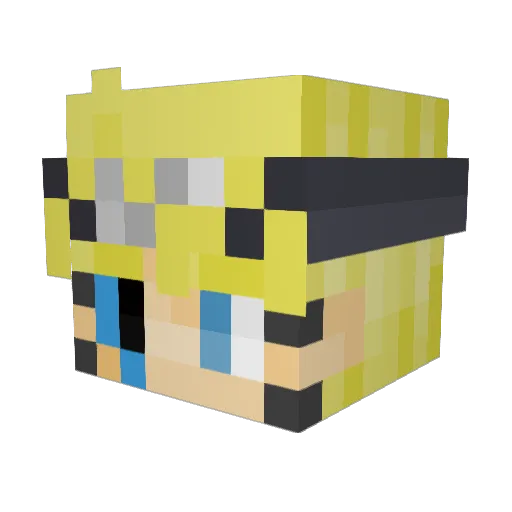 NunoCPT Minecraft avatar head, 3D render