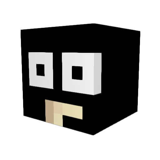 Nuof Minecraft avatar head, 3D render