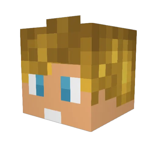 Nuqqs_ Minecraft avatar head, 3D render