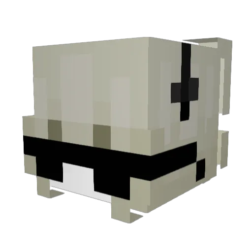 Nura_ Minecraft avatar head, 3D render