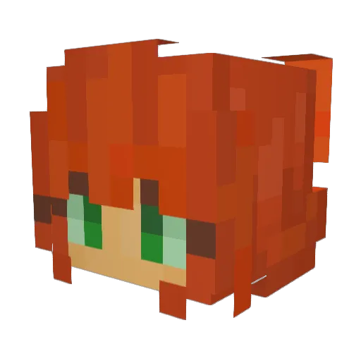 Nuray24 Minecraft avatar head, 3D render