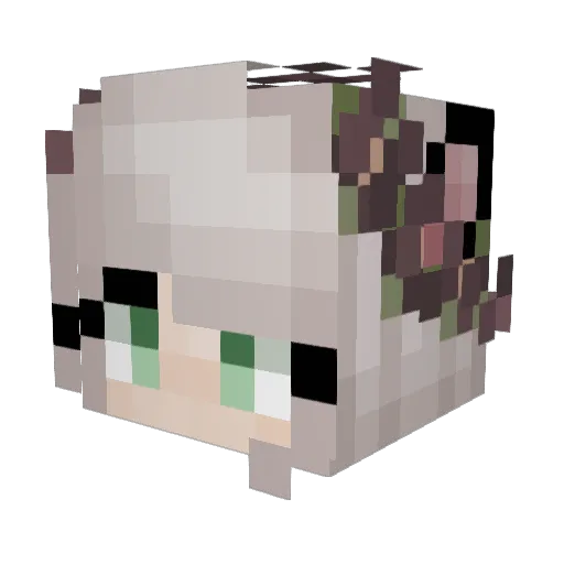 Nurcalion Minecraft avatar head, 3D render