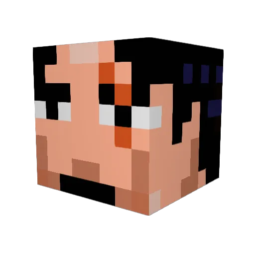 Nuregon Minecraft avatar head, 3D render