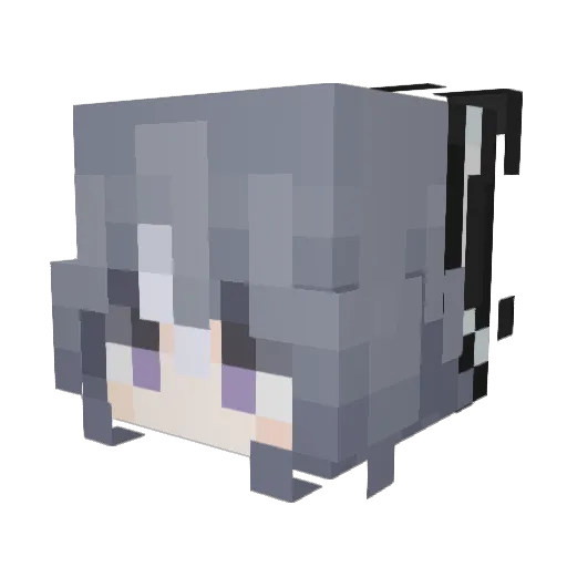 Nurffie Minecraft avatar head, 3D render