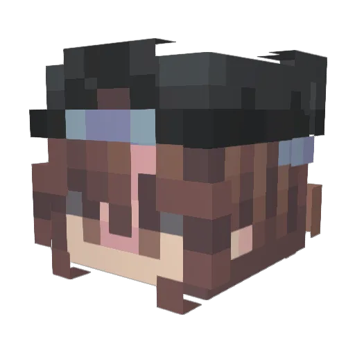 Nuri45 Minecraft avatar head, 3D render