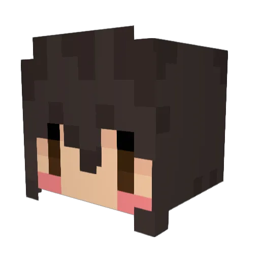 Nuri_Tei Minecraft avatar head, 3D render