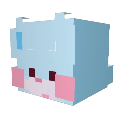 Nuri_x_ Minecraft avatar head, 3D render