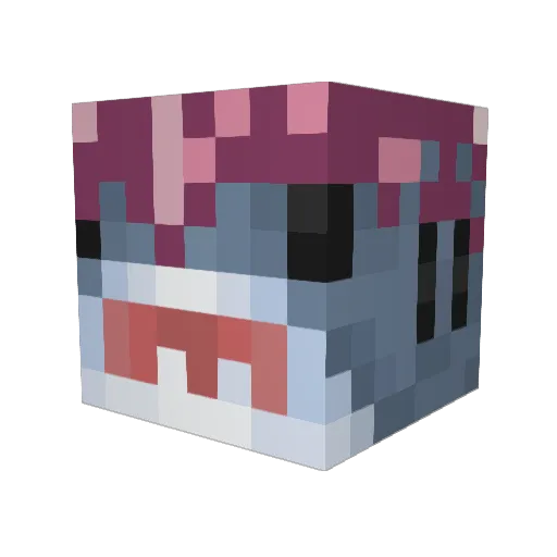NuriaBakker Minecraft avatar head, 3D render
