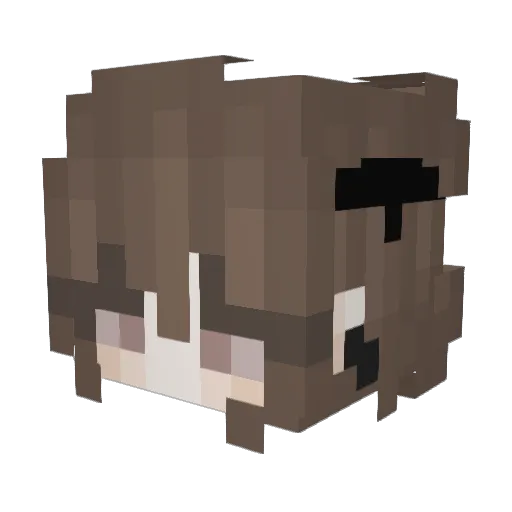 NuriaFernandez Minecraft avatar head, 3D render