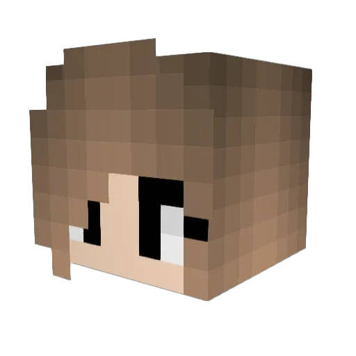 NuriaGamer Minecraft avatar head, 3D render