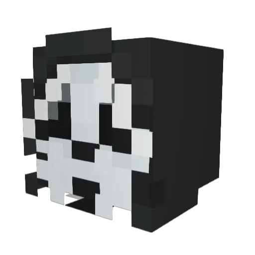 Nurkuz Minecraft avatar head, 3D render