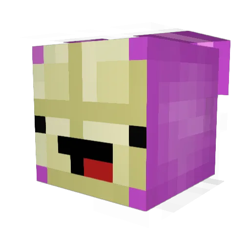 Nurnu Minecraft avatar head, 3D render