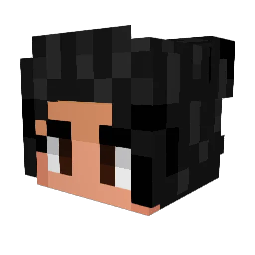 Nurpatik Minecraft avatar head, 3D render
