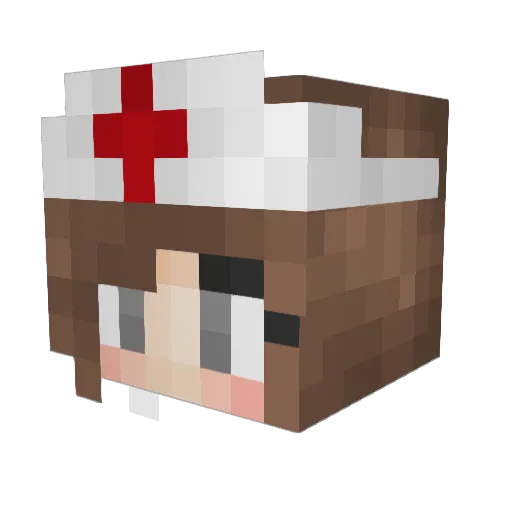 NurseChristy Minecraft avatar head, 3D render