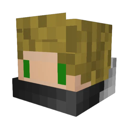 NurseMegan Minecraft avatar head, 3D render
