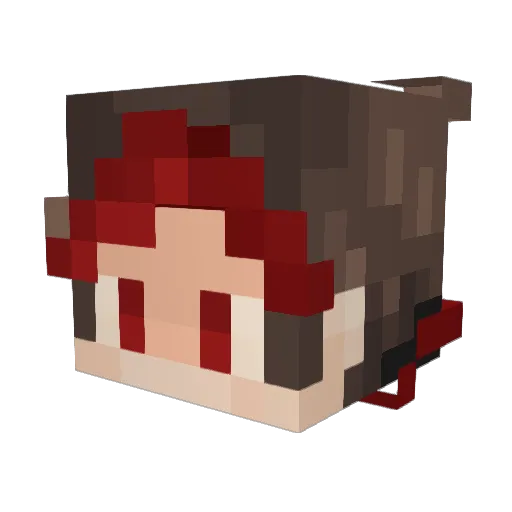 NuruqxMC Minecraft avatar head, 3D render