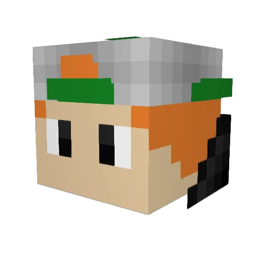 NurvyYT Minecraft avatar head, 3D render