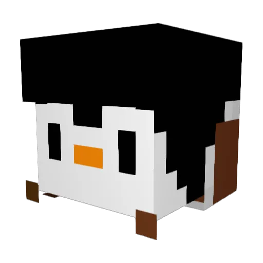 Nurzl Minecraft avatar head, 3D render