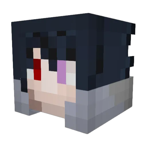 Nuskie Minecraft avatar head, 3D render