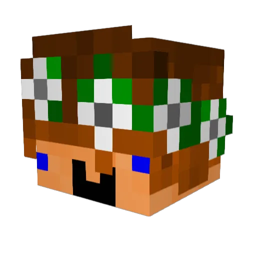 Nusp__ Minecraft avatar head, 3D render