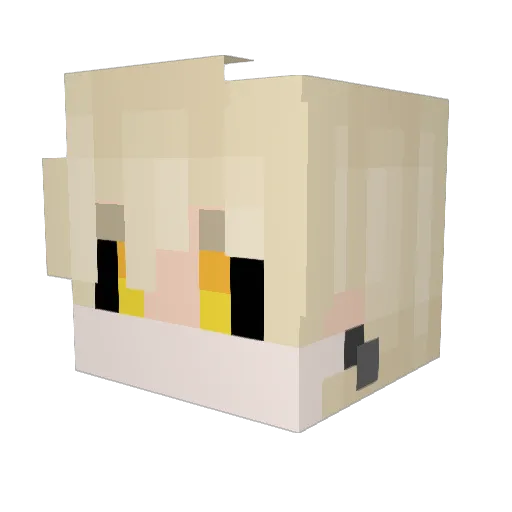 NussK Minecraft avatar head, 3D render
