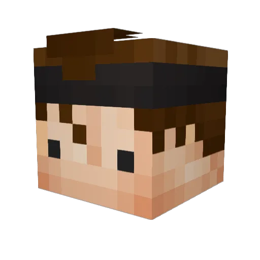 NussLPs Minecraft avatar head, 3D render