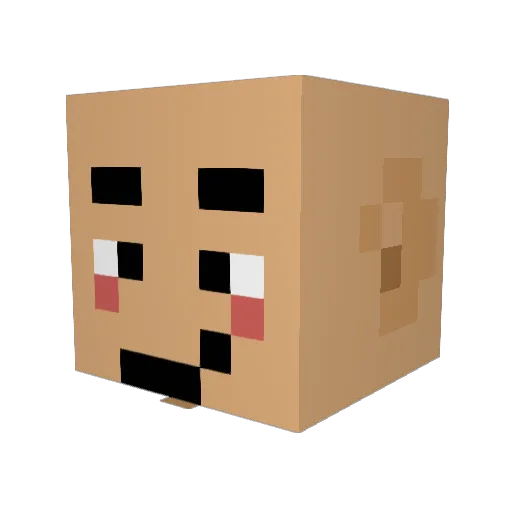 NussNippel Minecraft avatar head, 3D render